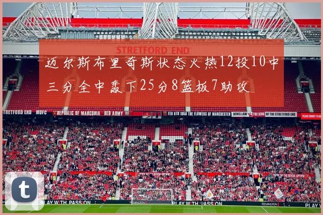 迈尔斯布里奇斯状态火热12投10中三分全中轰下25分8篮板7助攻
